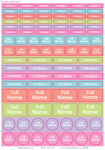 Picture of Pastels for Girls Multi-Purpose Stickers