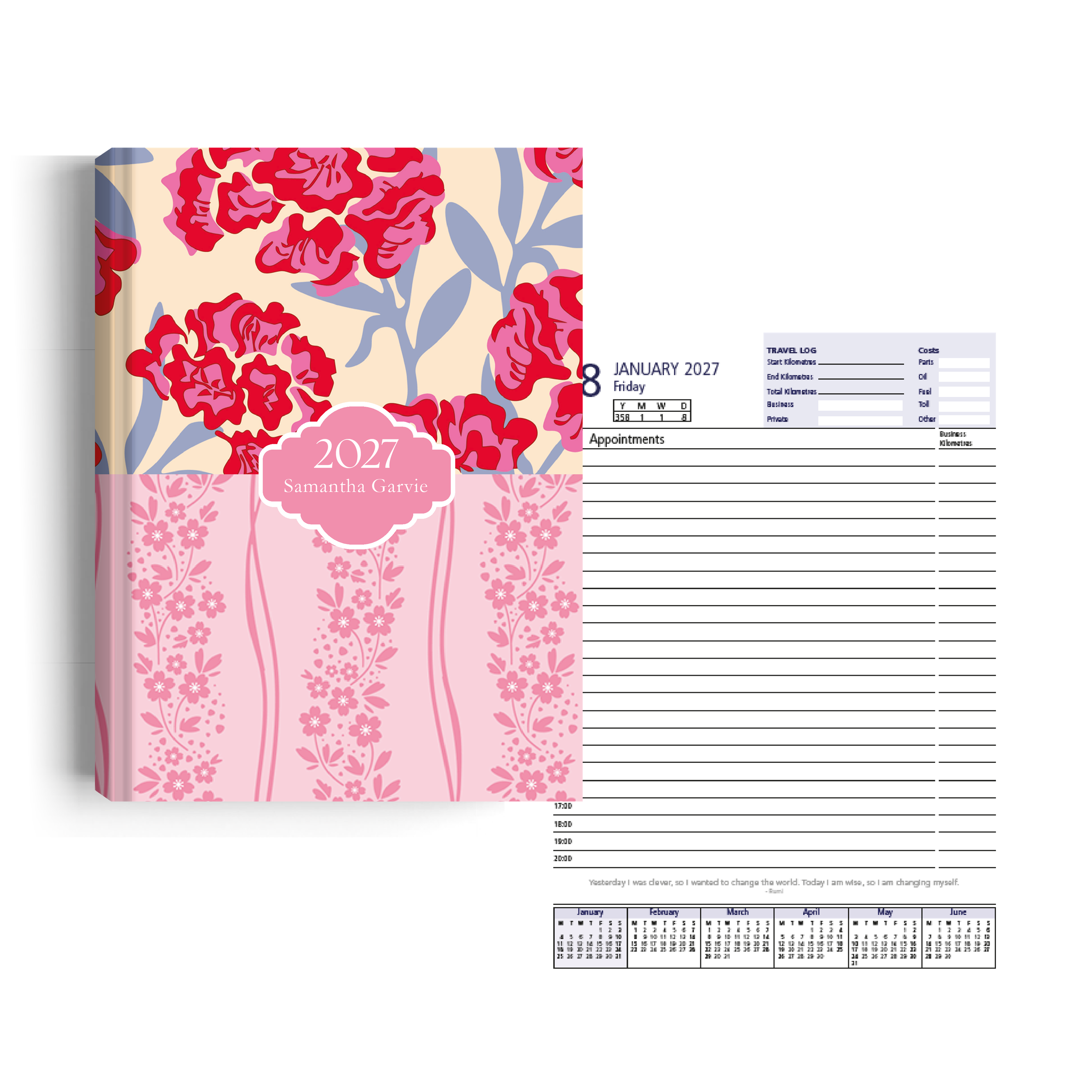Show details for Pretty in Pink Diary A5 