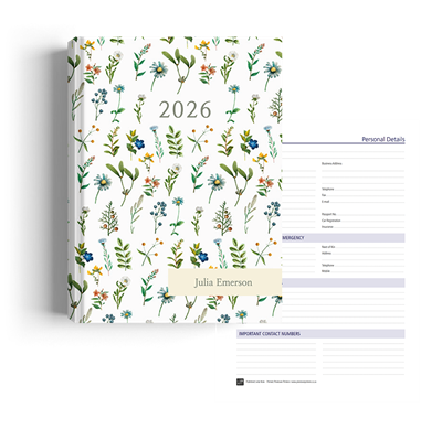 Show details for Mini Florals Diary Management