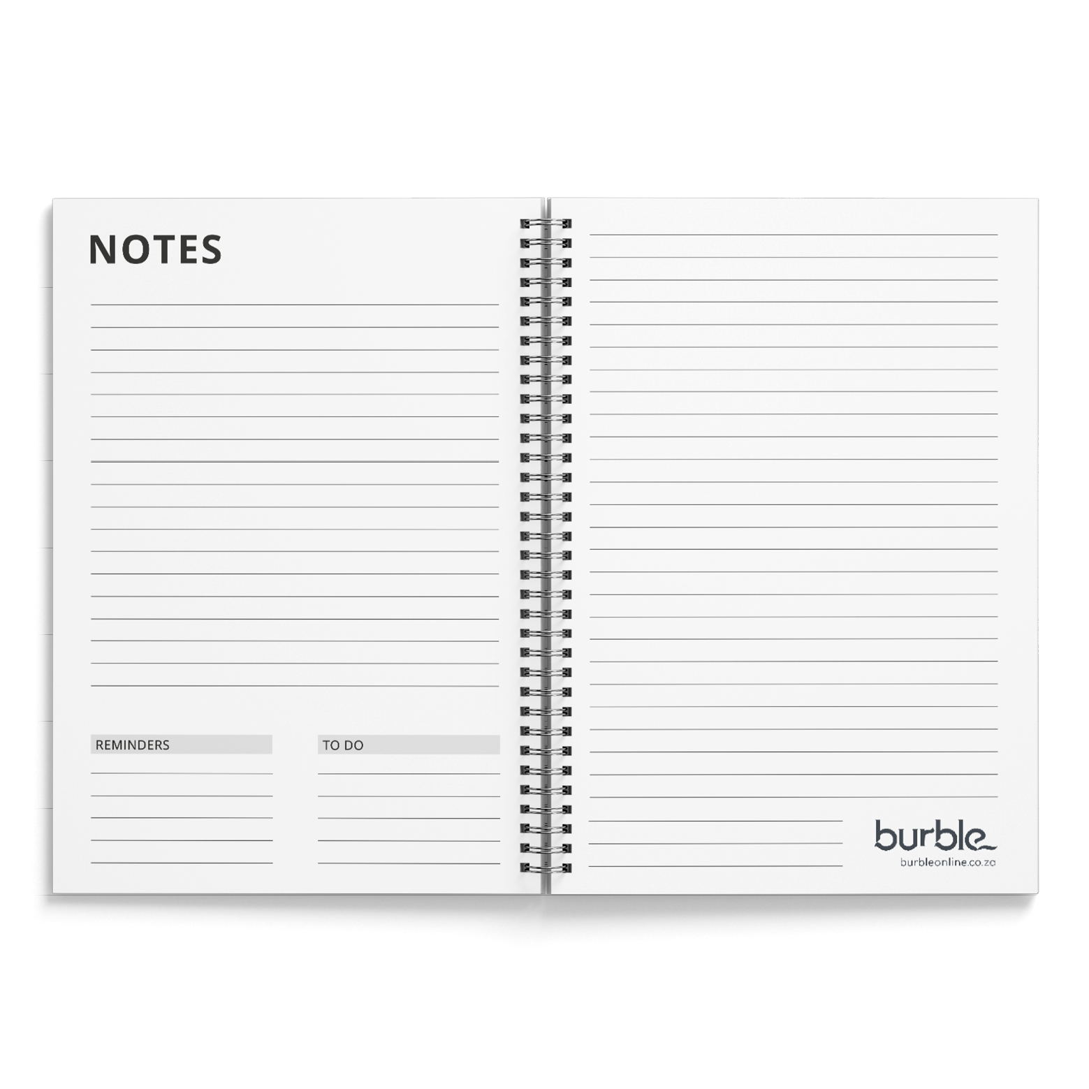 Show details for A4 Wiro Bound Book - Text Component (Black & White)