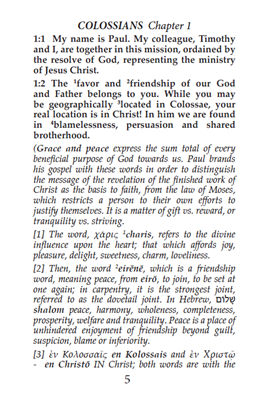 Show details for Colossians