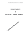 Picture of Negotiation And Conflict Management