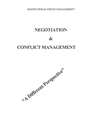 Show details for Negotiation And Conflict Management