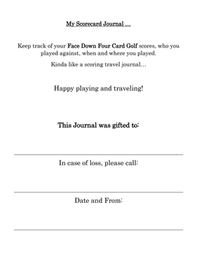 Show details for My Golf Scorecard Journal
