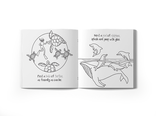 Show details for Square Colouring Book TEXT - Stapled
