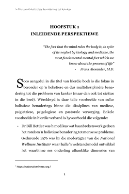 Show details for 'n Pastoraal-Holistiese Besouing Van Kanker