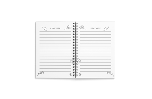 Show details for A5 Wiro Bound Book - Text Component (Black & White)
