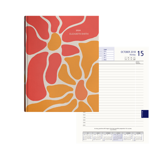 Show details for Groovy Flowers Diary A4