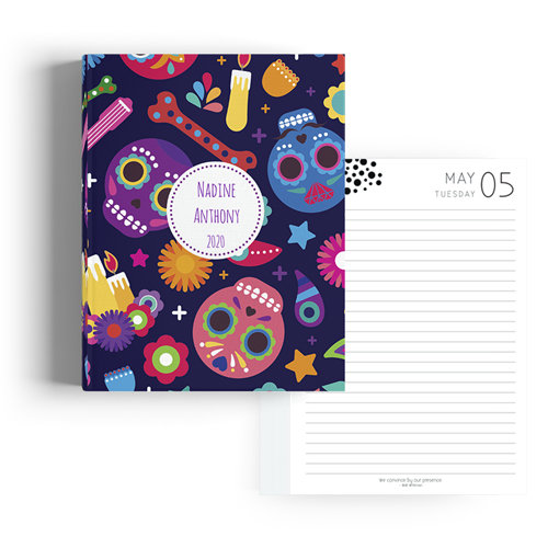 Show details for Mardi Gras A5 Hard Cover Student Diary