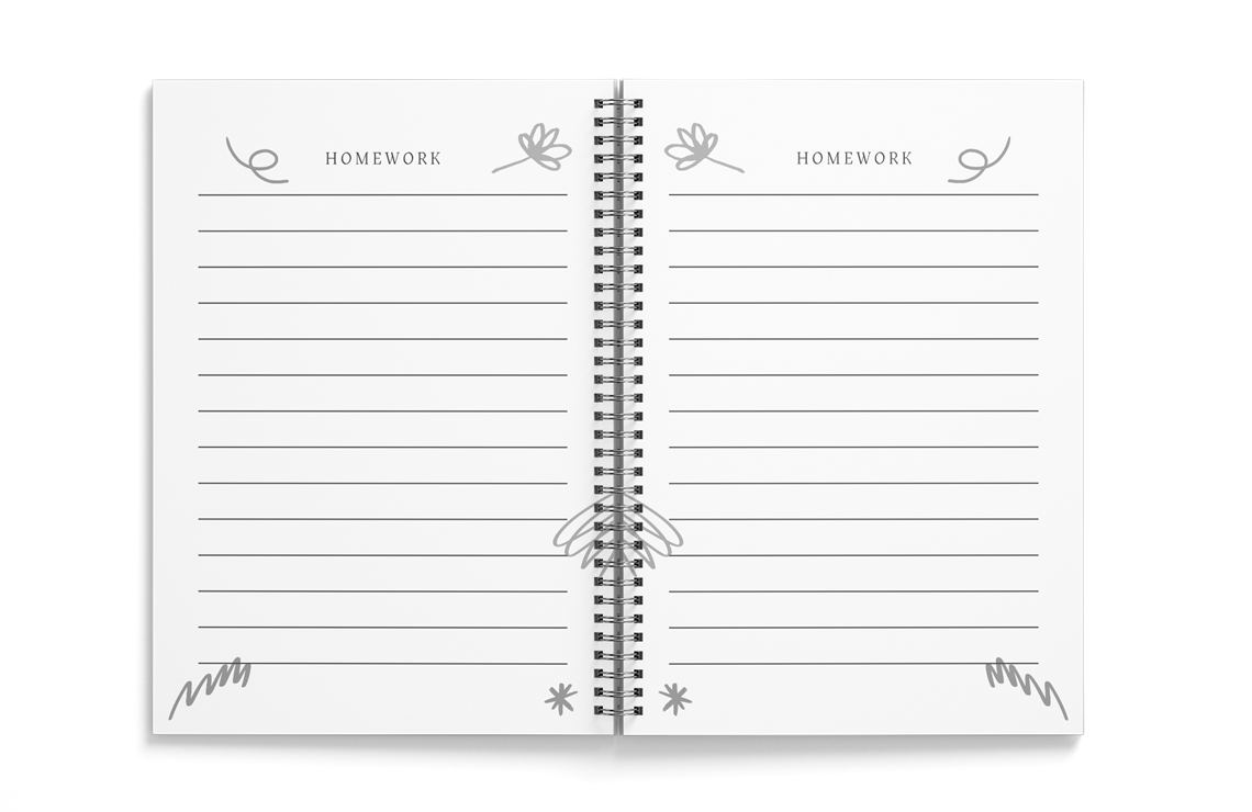 Show details for A4 Wiro Bound Book - Text Component (Black & White)