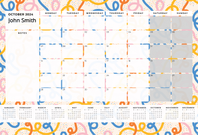 Show details for Spaghetti Confetti Desk Planner