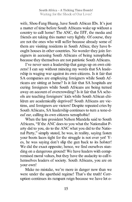 Show details for South Africa - A Ticking Time Bomb
