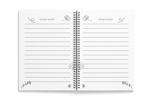 Show details for A4 Wiro Bound Book - Text Component (Black & White)
