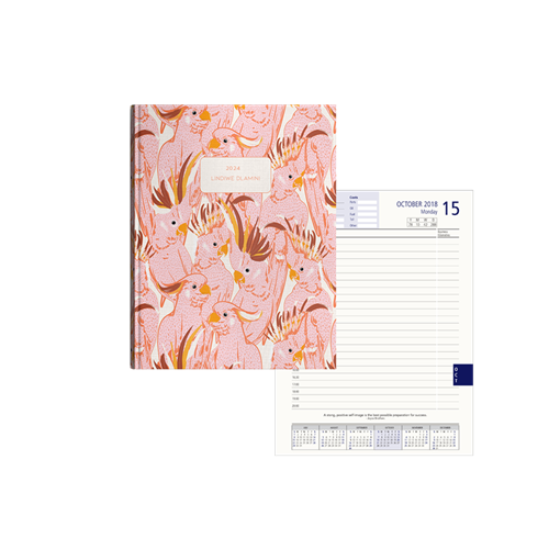 Show details for Pink Parakeet Diary A5 