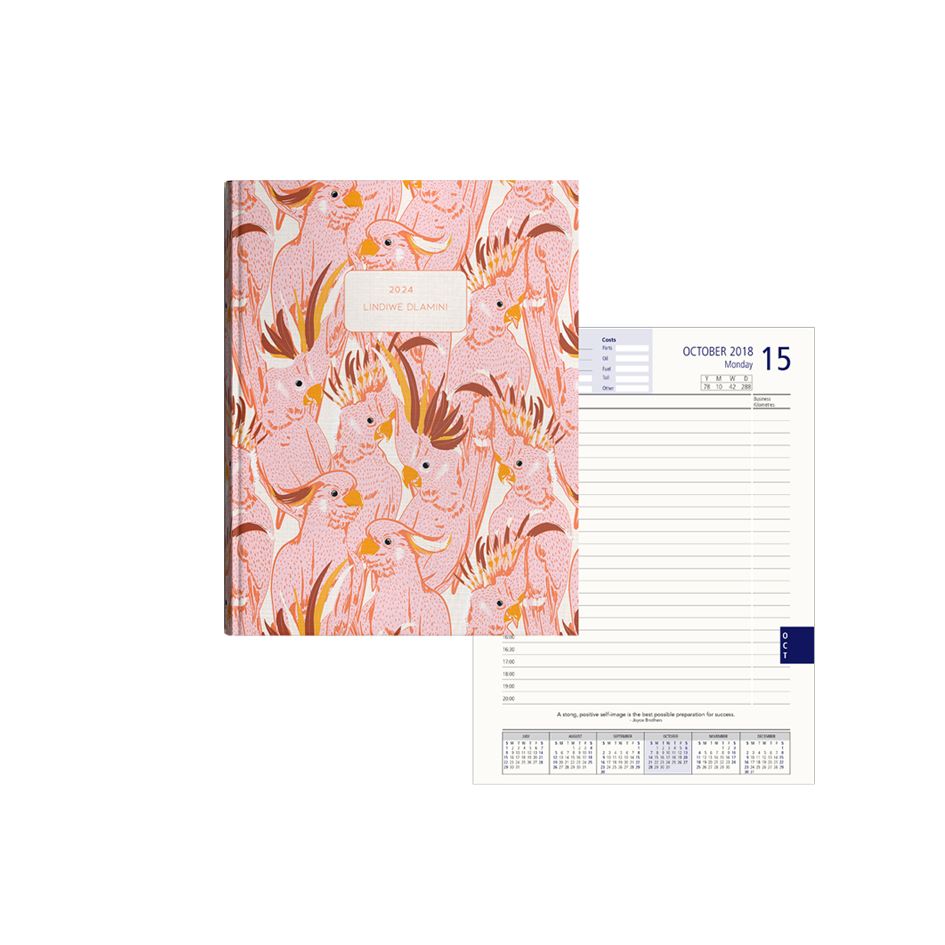Show details for Pink Parakeet Diary A5 