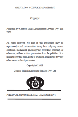 Show details for Negotiation And Conflict Management