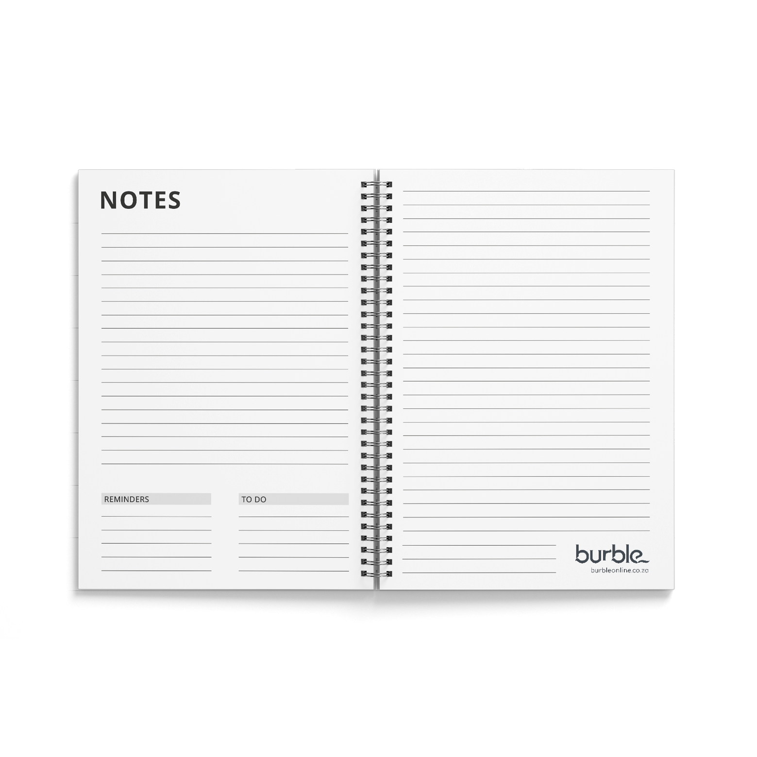 Show details for A5 Wiro Bound Book - Text Component (Black & White)