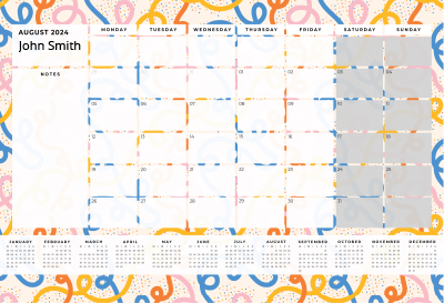 Show details for Spaghetti Confetti Desk Planner