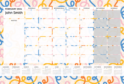 Show details for Spaghetti Confetti Desk Planner