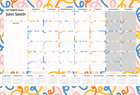 Show details for Spaghetti Confetti Desk Planner