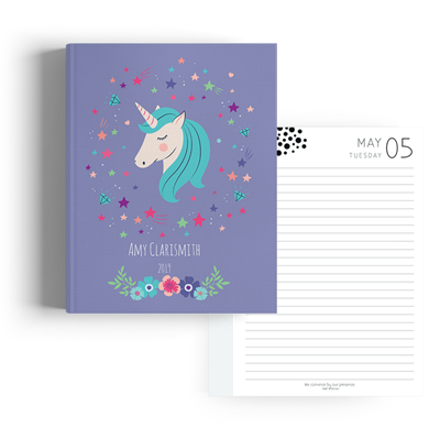Show details for Unicorn A5 Hard Cover Student Diary
