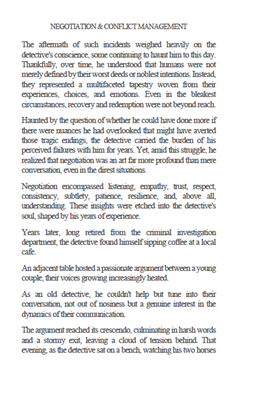 Show details for Negotiation And Conflict Management