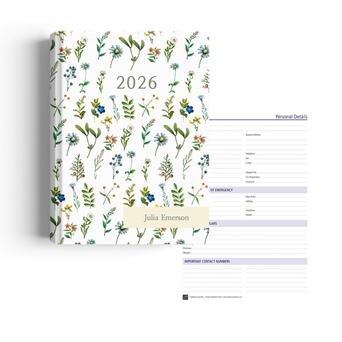 Show details for Mini Florals Diary A5 