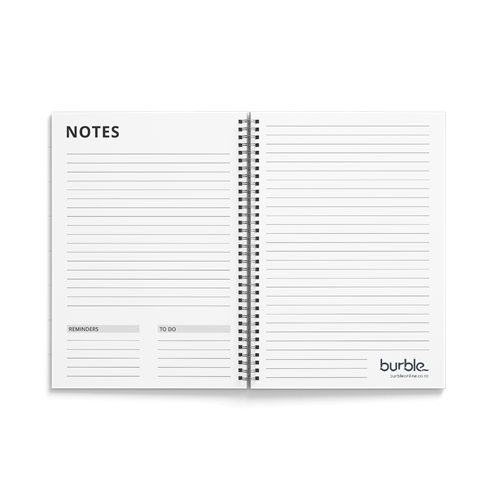 Show details for A5 Wiro Bound Book - Text Component (Black & White)