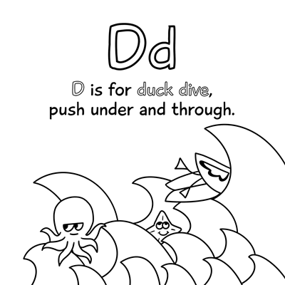 Show details for The AB Seas of Surfing (Colouring Book)