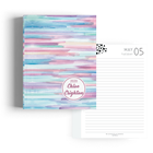Picture of Watercolour Stripes A5 Hard Cover Student Diary