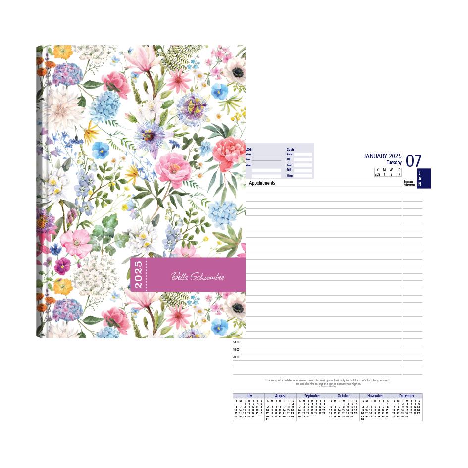 Show details for Pretty Petals Diary A5 