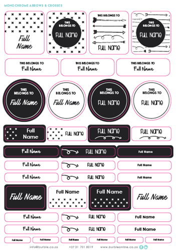 Show details for Monochrome Multi-Purpose Stickers