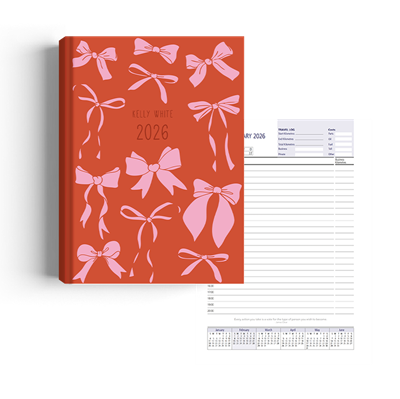 Show details for Pretty Bows Diary A5 