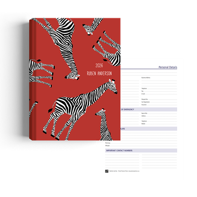 Show details for Zippy Red Gerry Diary A5 