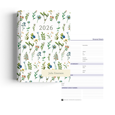 Show details for Mini Florals Diary A5 