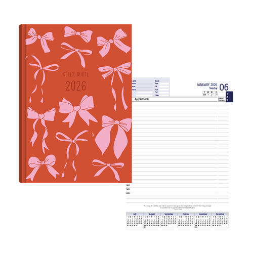 Show details for Pretty Bows Diary A5 