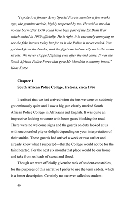 Show details for Mean Streets - Life in the Apartheid Police (Book 1) College Days