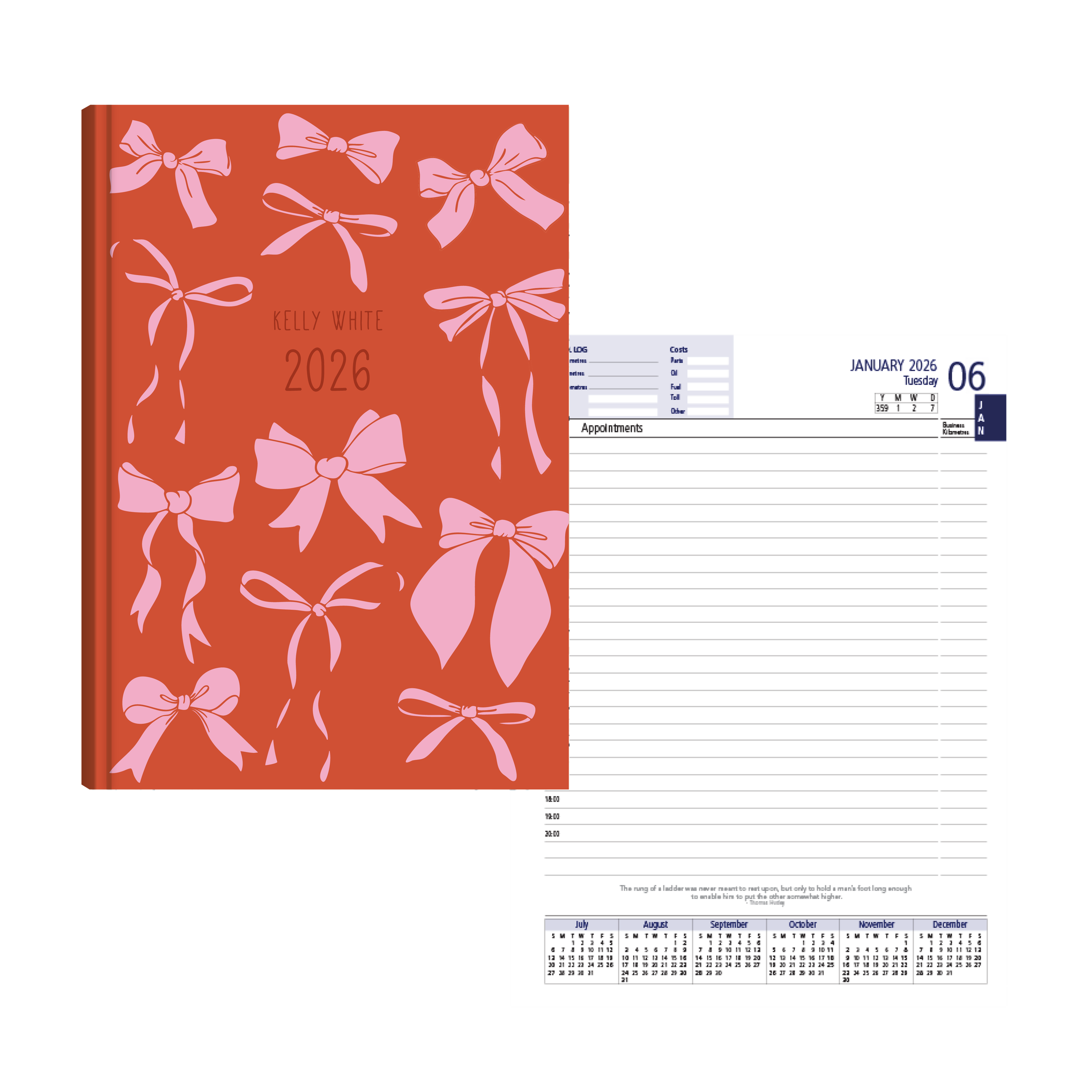 Show details for Pretty Bows Diary A5 
