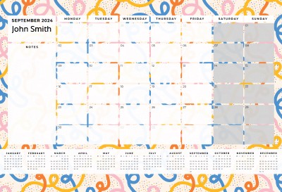 Show details for Spaghetti Confetti Desk Planner
