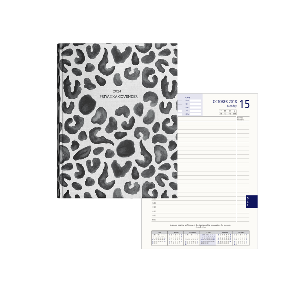 Burble Leopard Print Diary Management