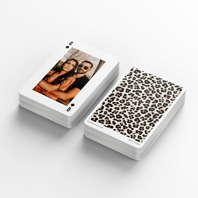 Show details for Leopard Print Personalised Playing Cards