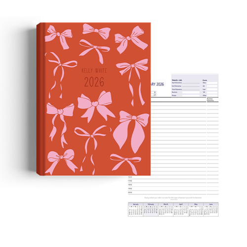 Show details for Pretty Bows Diary A5 
