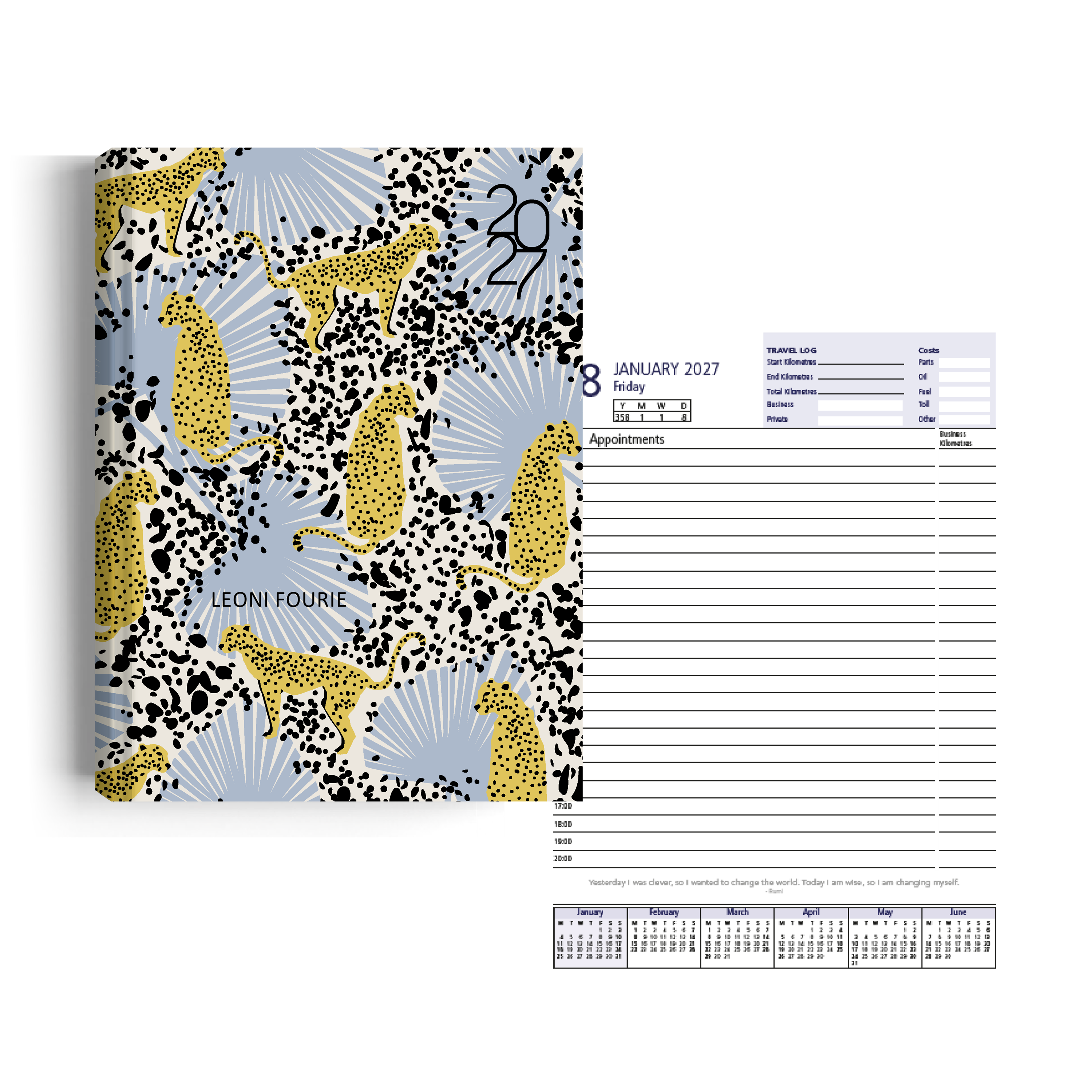 Show details for Cheetah and Spots Diary A4