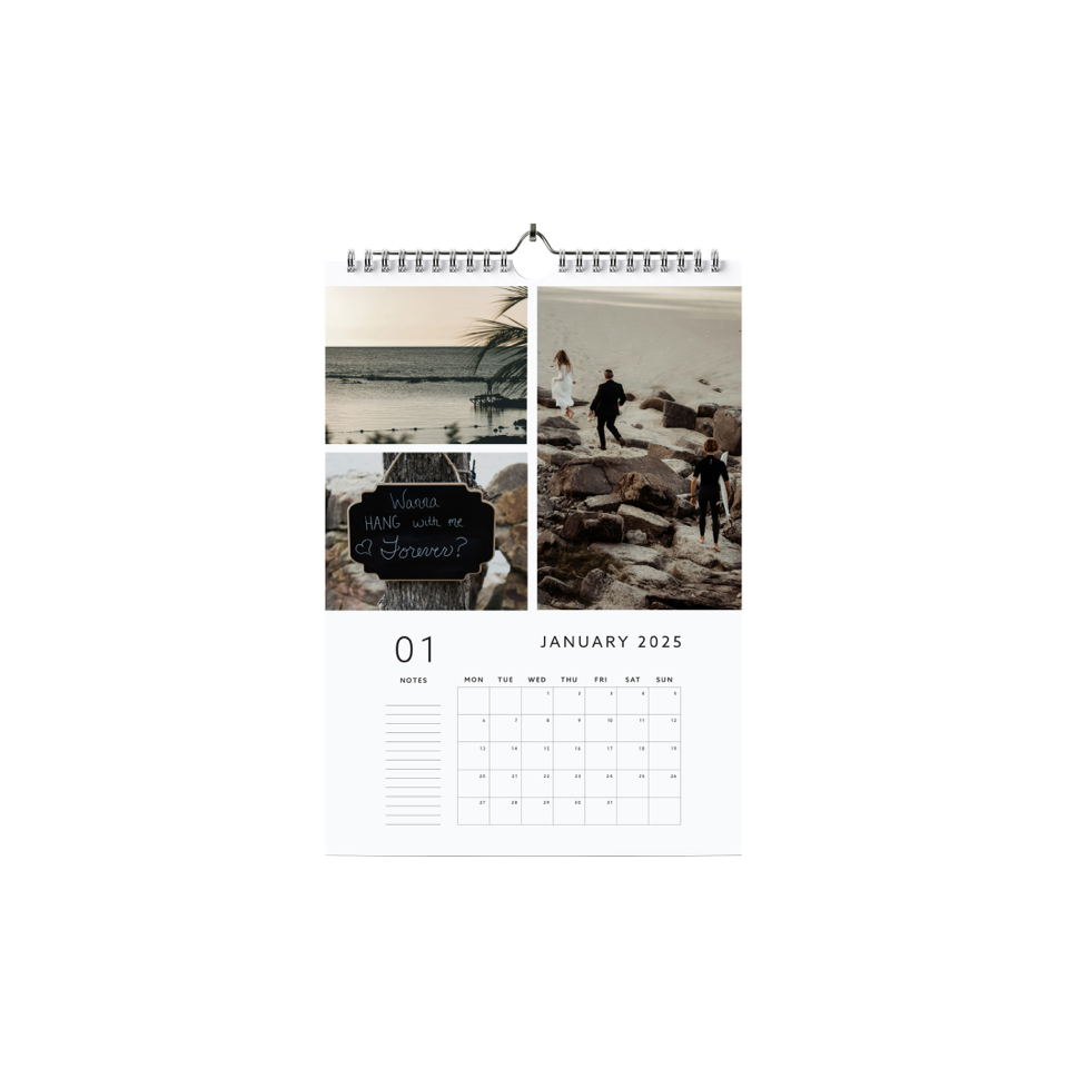 Show details for 2025 A4 Calendar (Blocks with notes)
