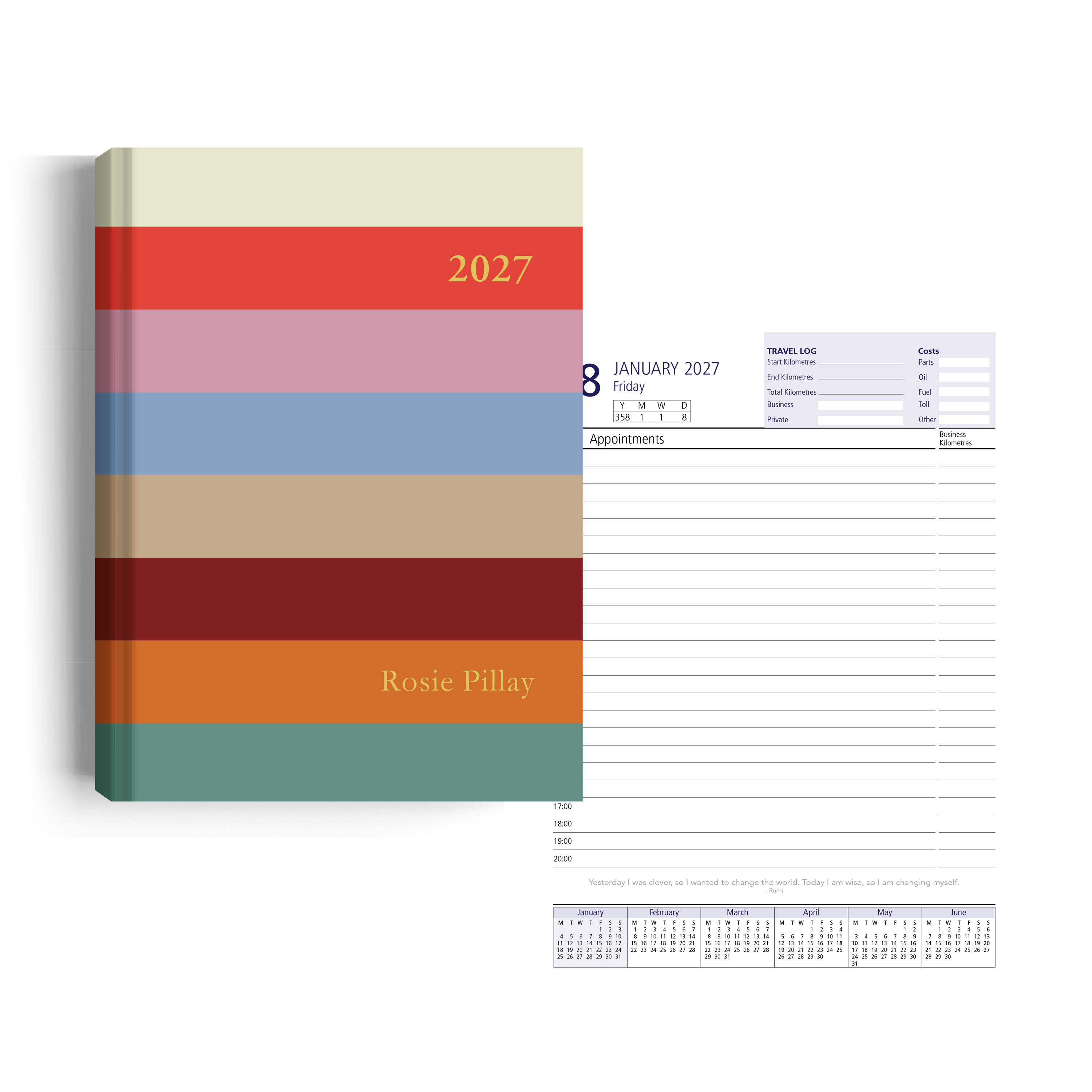 Show details for Summer Stripes Diary A4