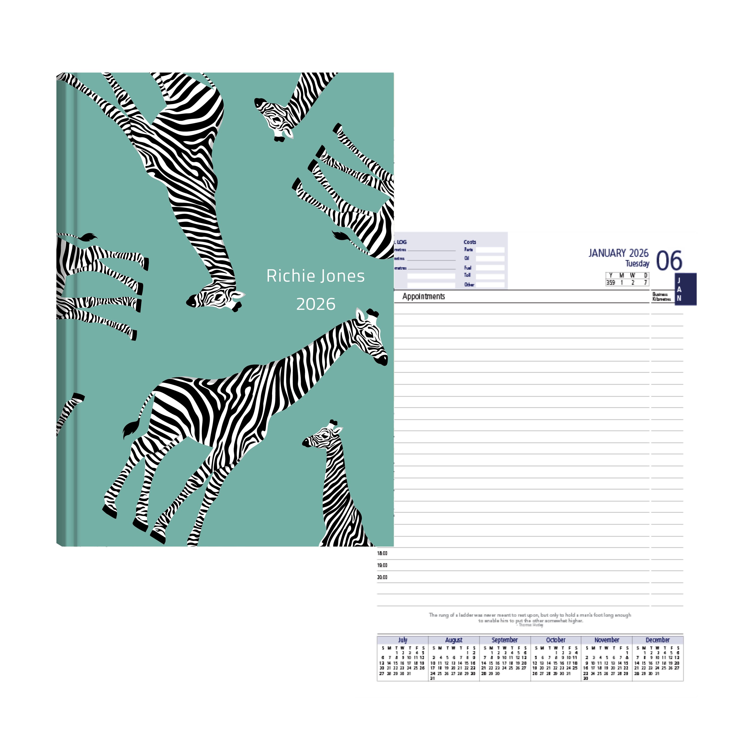 Show details for Zippy Blue Gerry Diary A5 
