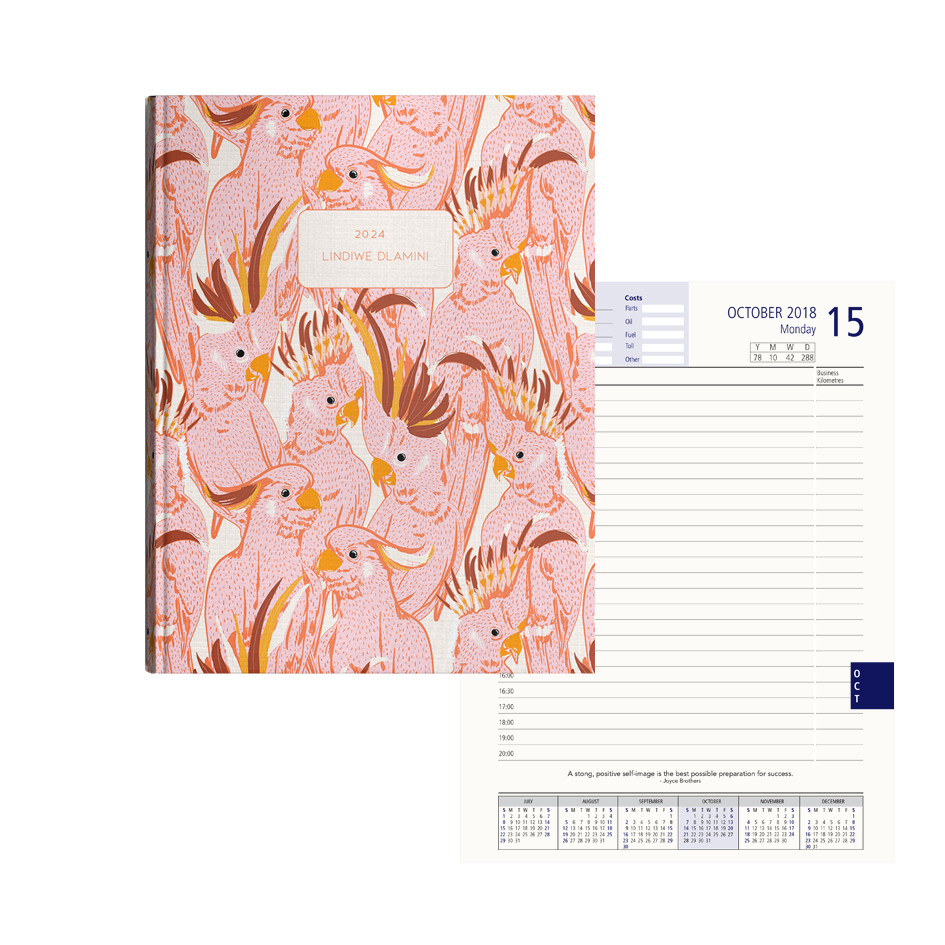 Picture of Pink Parakeet Diary A4