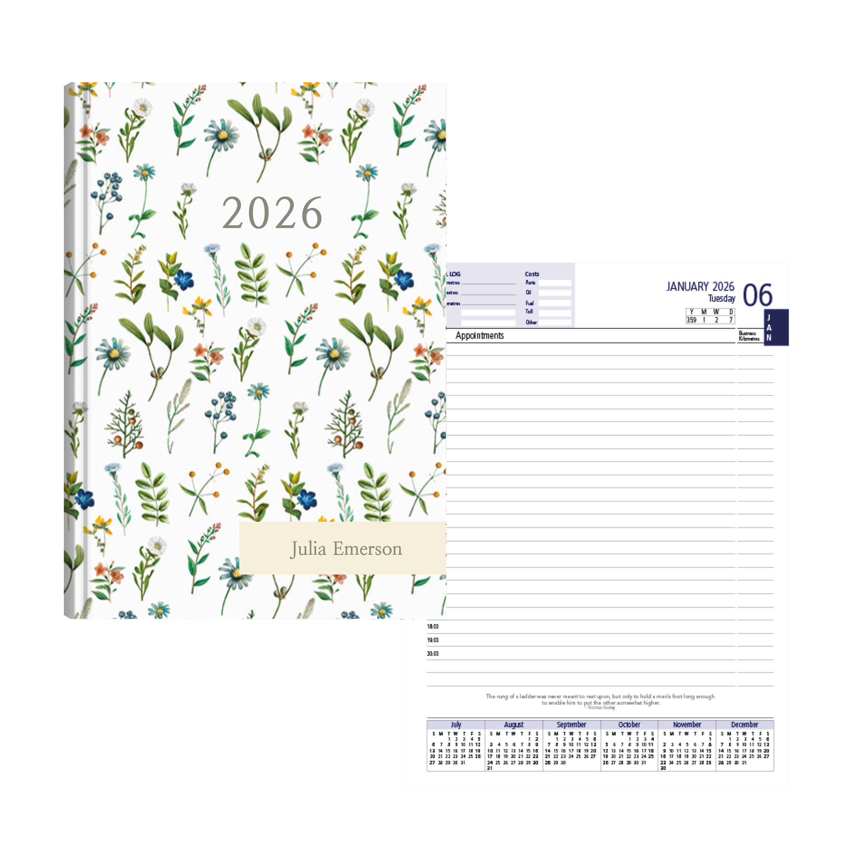 Show details for Mini Florals Diary Management